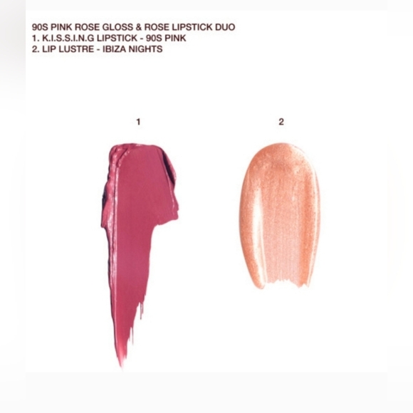 Charlotte Tilbury 90s Pink Rose Gloss + Rose Lipstick Duo | Brand New in Box - Picture 4 of 5